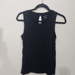Halogen Black Sleeveless Tank Top With Back Keyhole Detail Size Xs